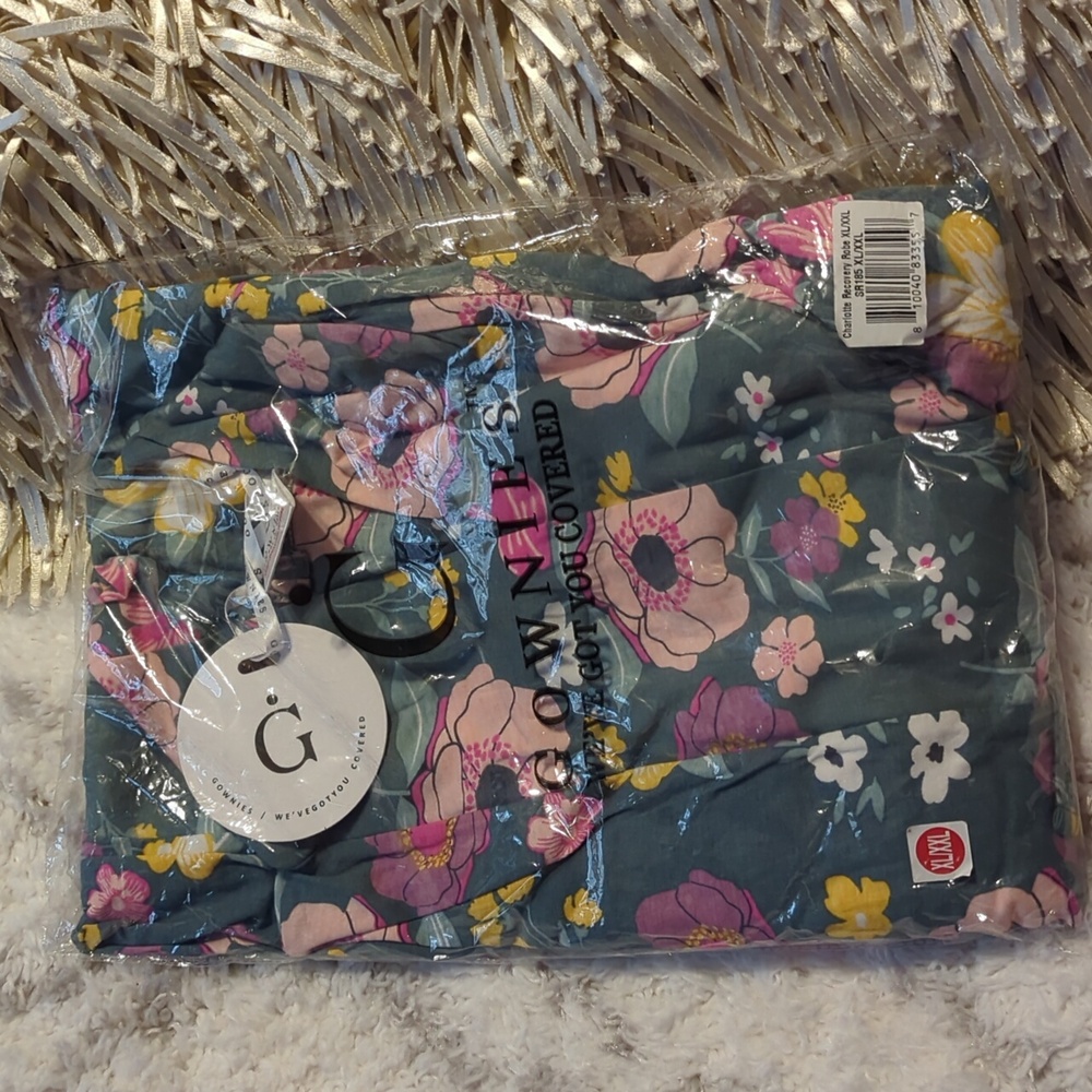 GOWNIES Recovery Robe, Flower Pattern, XL/XXL, NIB - Picture 4 of 7
